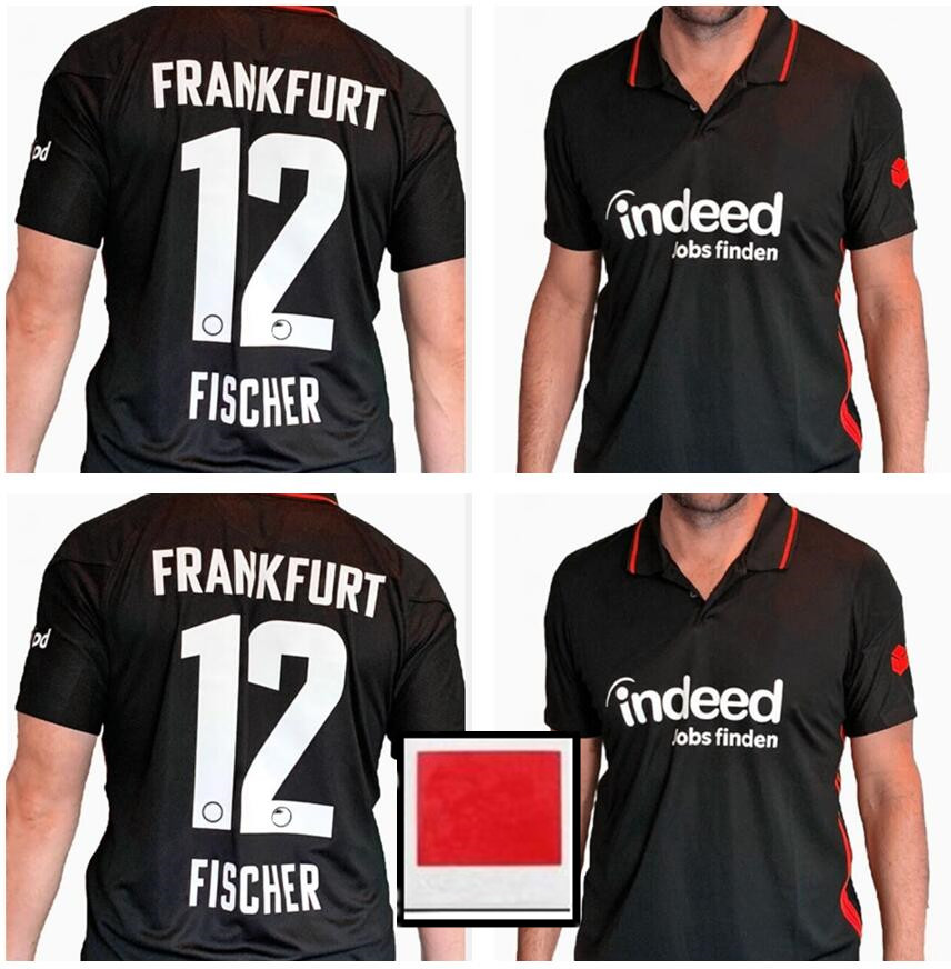 

Eintracht Frankfurt soccer jersey 2022 Die Adler SOW SILVA KOSTIC JOVIC 21 22 football uniform HASEBE KAMADA HINTEREGGER shirt, Black;yellow