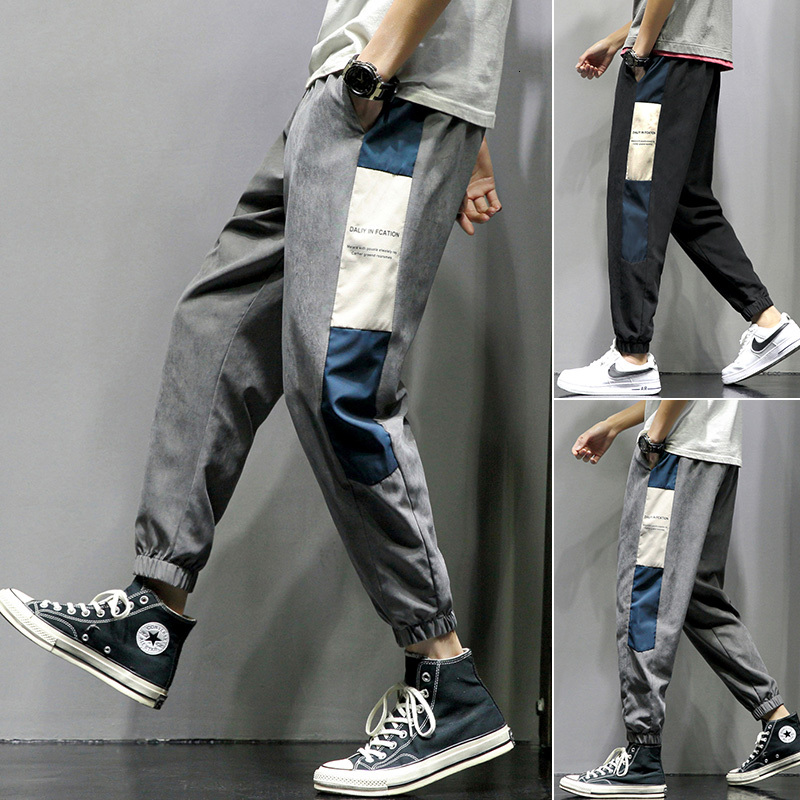 

2021 Brand Sweatpants Mens Clothing Joggers Cargo Harajuku Pants Plus Size Casual Fashion Homme New Korea Trousers Loose Clothes Zyc0, Gray
