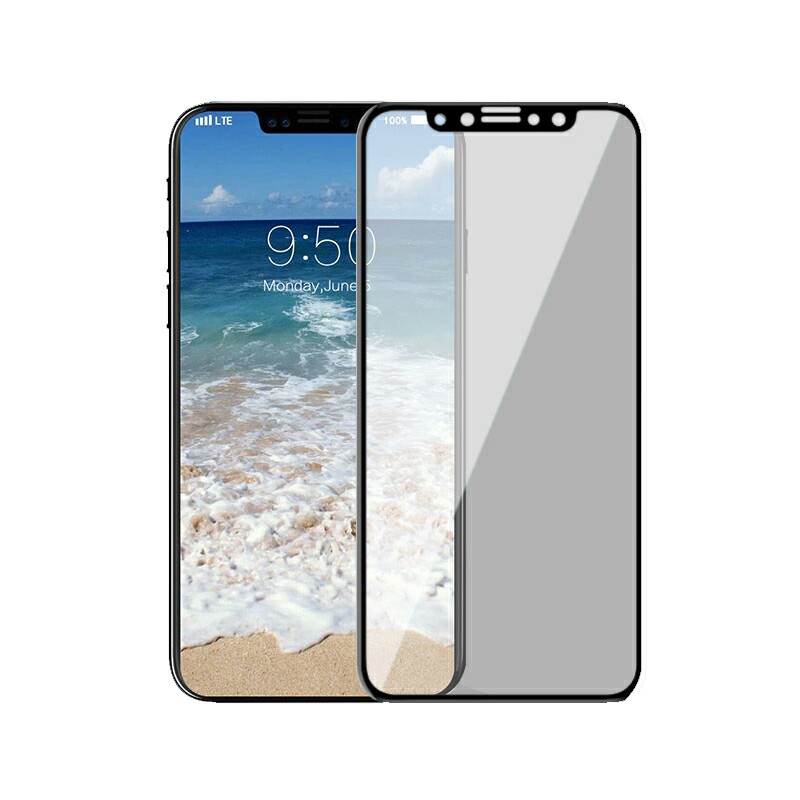 

LENTION 3D Full-Coverage Tempered Glass Screen Protector for iPhone X with Curved Edge, Includes Cleaning Cloth and Mounting Stickers (0.33m)