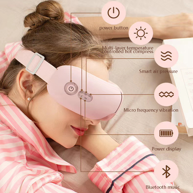 

Eye Massager Bluetooth Vibration Hot Compress Eye Care Massager Wrinkle Fatigue Relieve Vibration Massage Therapy Eye Protector