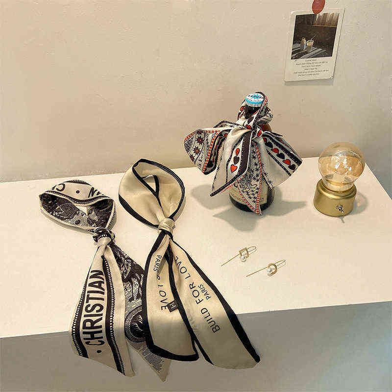 

8KEP 2021 designer fashion women's headband luxury brand ladies scarf letters high quality silk scarves size 6*100cm