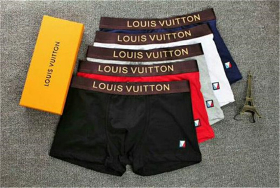 

nw e3pcs/lot Luxurious designers Mens Elastic underwears boxers Underpants Male sexy Underpants Man l Cotton v breathable with Box, Black;white