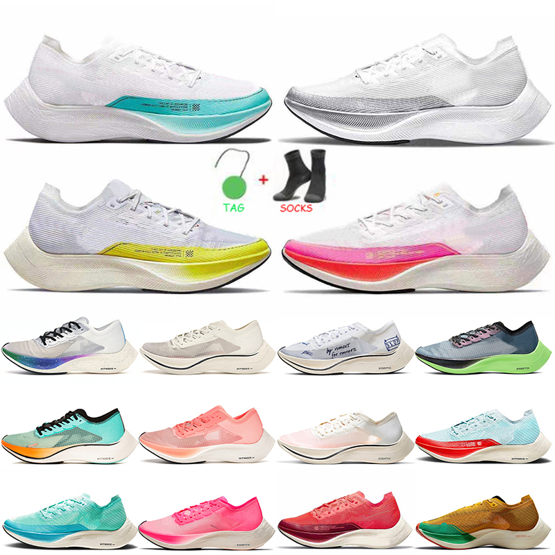 

2021 Arrival Zoomx Vapourfly Next% Womens Mens Running Shoes Rawdacious Black White Pink Valerian Blue Ekiden Sporty Red Be True Trainers Sneakers, D1 aurora green 40-45