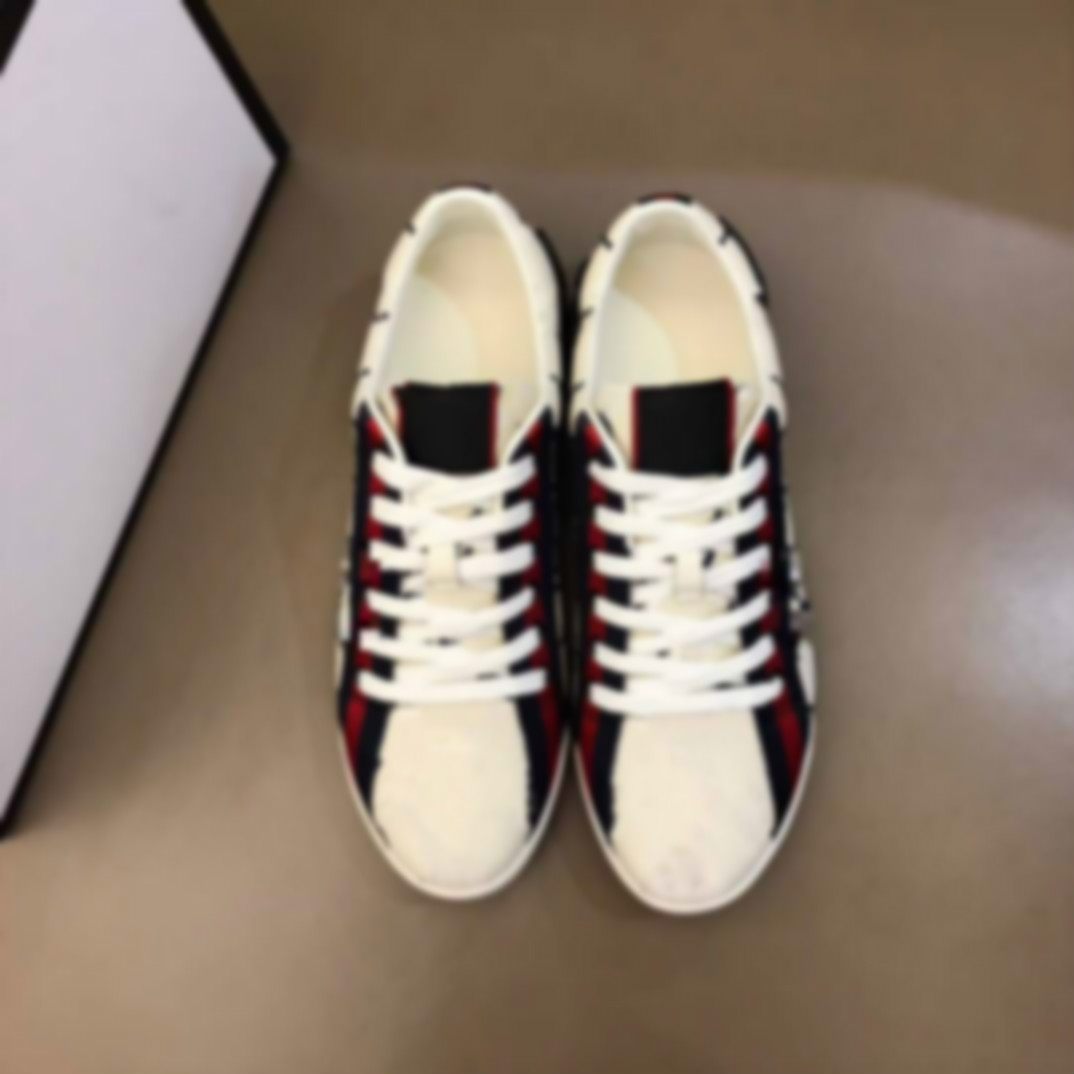 

Ace Bee Stripes Shoe Walking Sports Trainers Tiger Cheap Men Women Sneaker Casual Shoes Luxury Snake Designer Low Top Leather Sneakers R102, Black