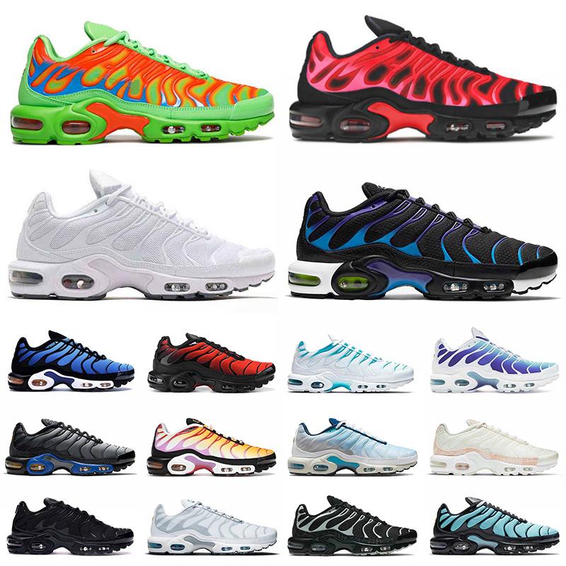 

PLUS TN SIZE US 12 running shoes mens womens tns se triple black all white pink blue red green trainers outdoor sports sneakers EUR 36-46