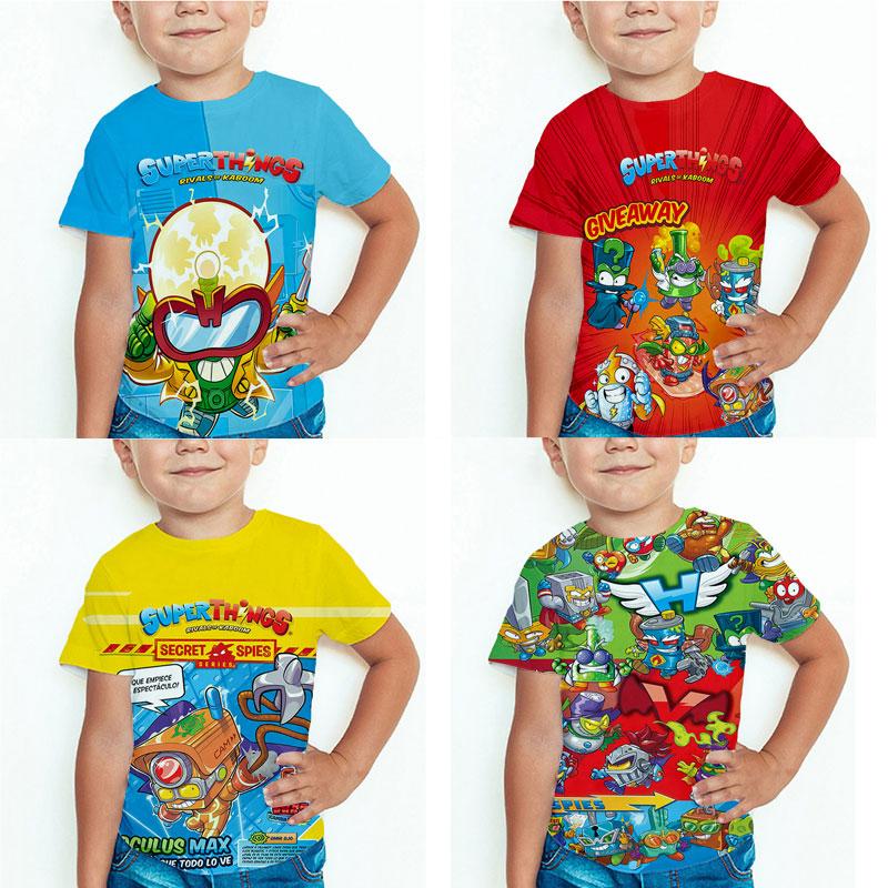 

Women's T-Shirt 2021 Super Zings Series 7 T Shirt Summer Short Sleeve Kids Casual Tshirt Superzings For Boys Girls Baby Cartoon Tops, White