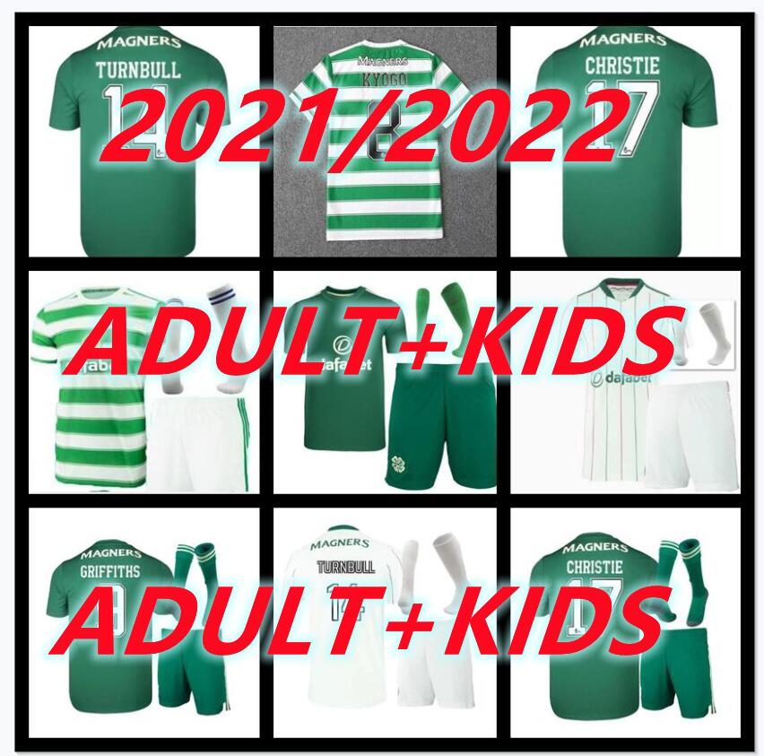 

ADULT KITS 2021 2022 Celtic home soccer jerseys EDOUARD 21 22 Elyounoussi MCGREGOR DUFFY FORREST CHRISTIE football shirt GRIFFITHS men kids kit uniforms