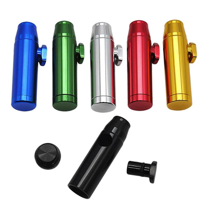 

1pc Metal Flat Rocket Snuff Snorter Sniffer Flat Mouth Tips Snuff Tobacco Accessories