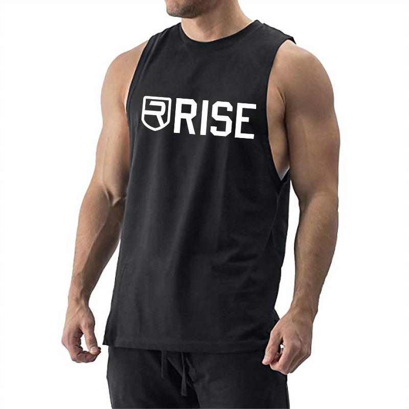 

Brand Mens Sleeveless T Shirts Summer Cotton Male Tank Tops Gyms Clothing Bodybuilding Undershirt Golds Fitness Tanktops Tees, White;black