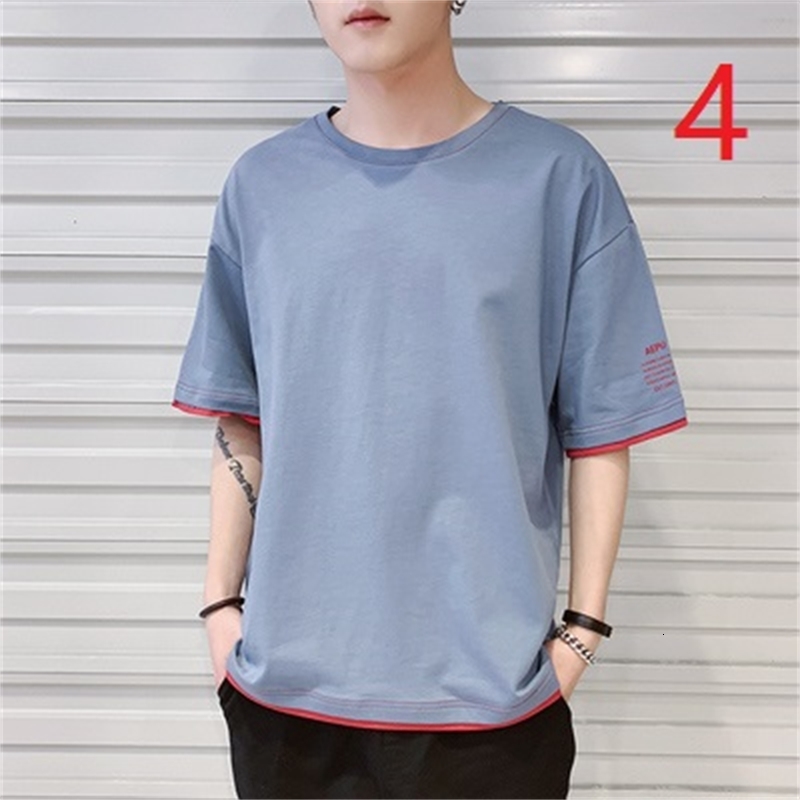 

2021 New Short-sleeved T-shirt Trends Large Size Men's Clothing Plus Fertilizer to Increase Wklk