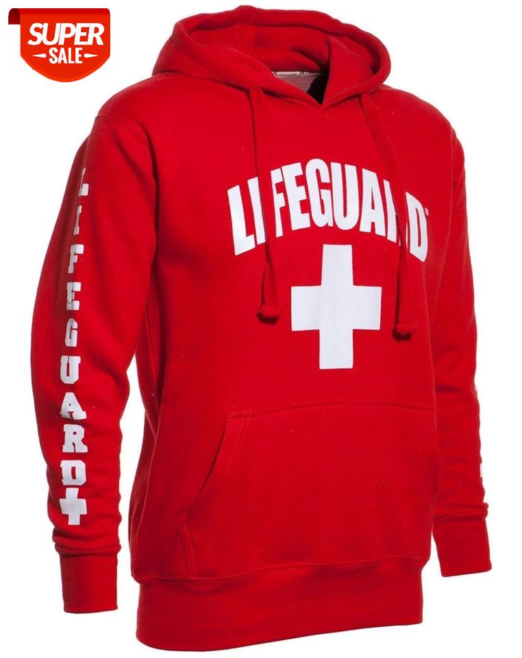 

Autumn and winter 3 Side Print Lifeguard man Hoodie Sweatshirt Red Life Guard New Unisex XS-2XL #2f6A, Black