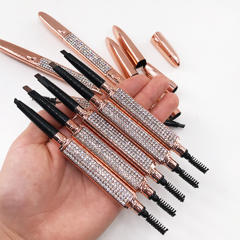 

Waterproof Eyebrow Pencil Long-lasting Double-headed Automatic Dark Brown Eye Brow Pencils for Makeup with Brushes, Mixed 5 color