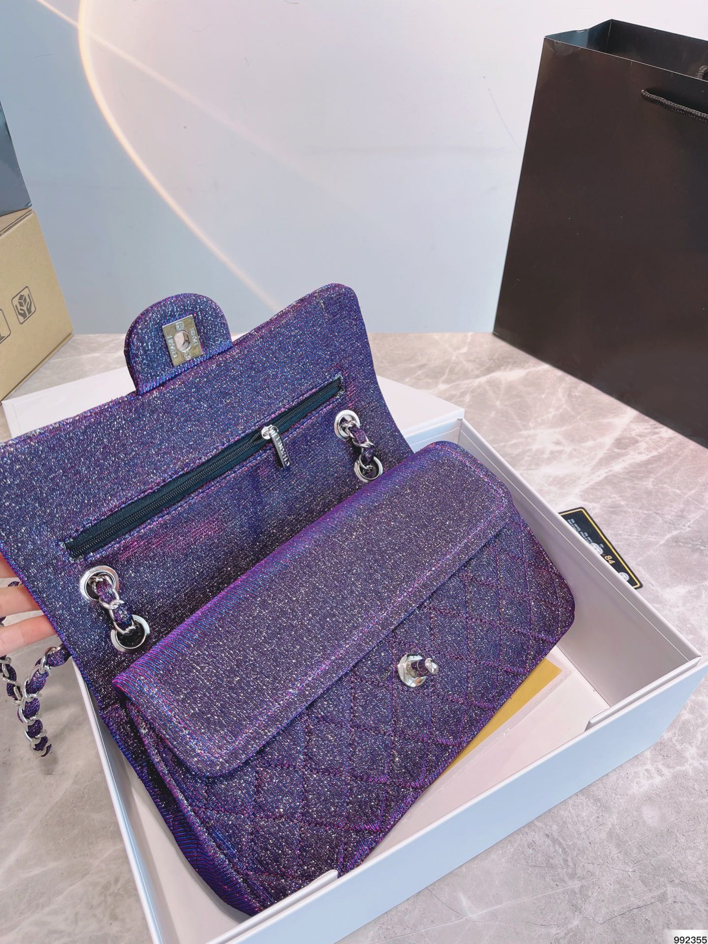 

fashion bag Handbags Bags chain shoulder messenger clamshell bag women's square