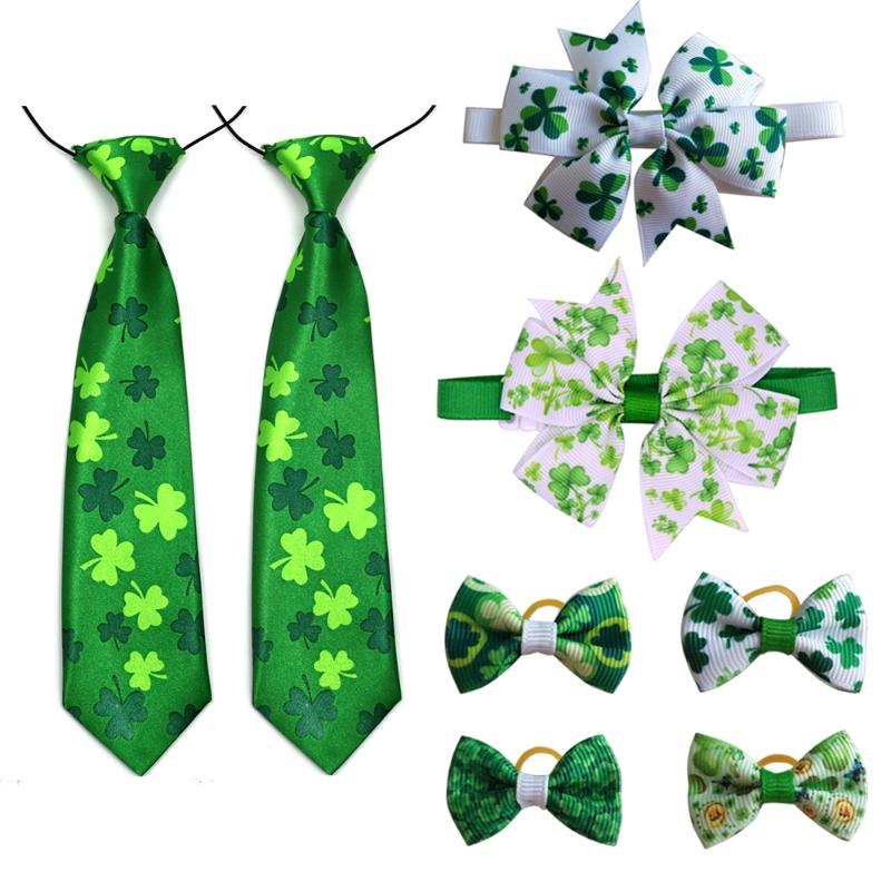 

Dog Apparel ST Patrick's Pet Supplies White Green Hiar Bows Bow Tie Neckties Small Hair Accessores Bowties Large Ties, Yellow