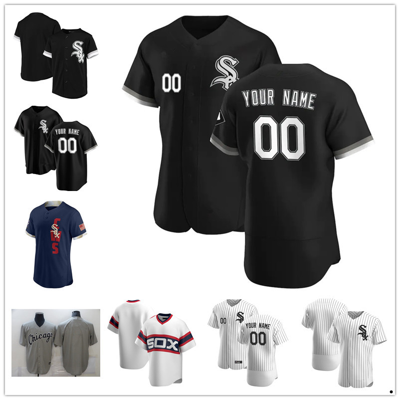 

Custom Jersey Chicago''White''Sox Mens women Youth 8 Bo Jackson 10 Yoan Moncada 88 Luis Robert 33 James''McCan, Blue;black