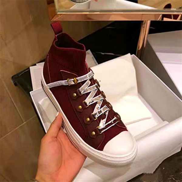 

2021 Luxury design Arrival Women Walking Sneaker Blue Oblique Technical Mesh Sneakers Classic Platform Shoes Grils Lace-up Trainers m01, Black