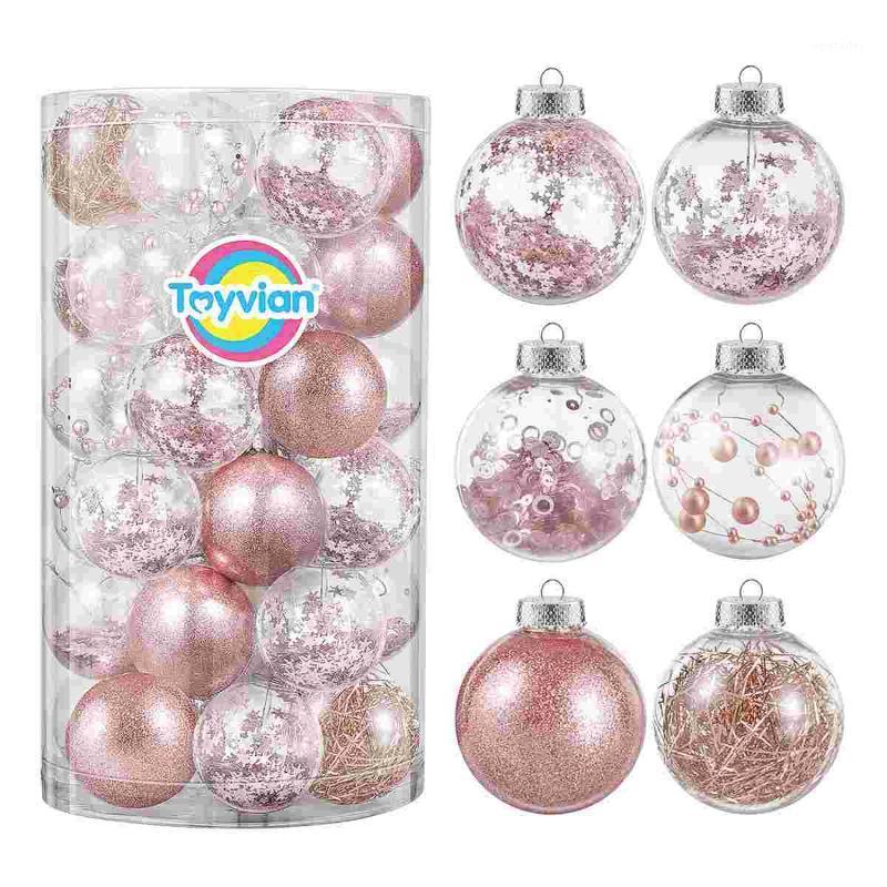 

Party Decoration Toyvian 36pcs 6cm Christmas Ornaments Tree Pendants Festive Adornment Balls For Banquet (Rose Gol