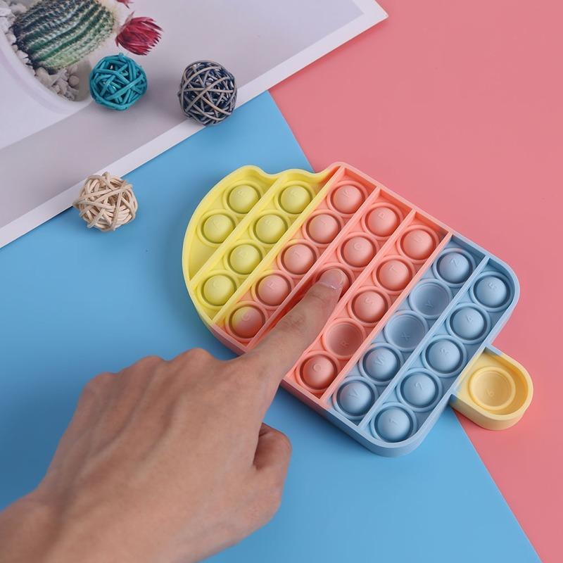 

Push Bubble Fidget Toys Adult Stress Relief Sensory Toy Antistress Fidgets Ice Cream Board Soft Squishy Anti-Stress Game for kids teens