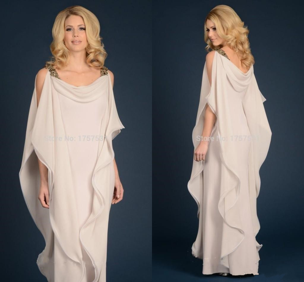 

Grecian Goddess Chiffon Mothers Dress With Straps2021 Cheap Floor Length Long Elegant Women Dress Mother of the Bride Groom Dress