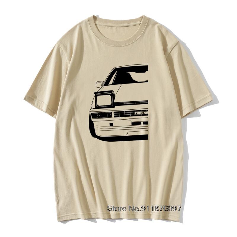 

Men's T-Shirts Japanese Anime Initial D AE86 Car Drift T Shirt Fujiwara Tofu Shop Novelty Design Summer Man Retro Tops Tees T-shirt, White