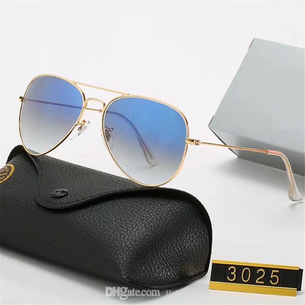 

2021 Brand Polarized Sunglasses Men Women Pilot Sun UV400 Eyewear Design Driver Glasses Metal Frame Polaroid Lens