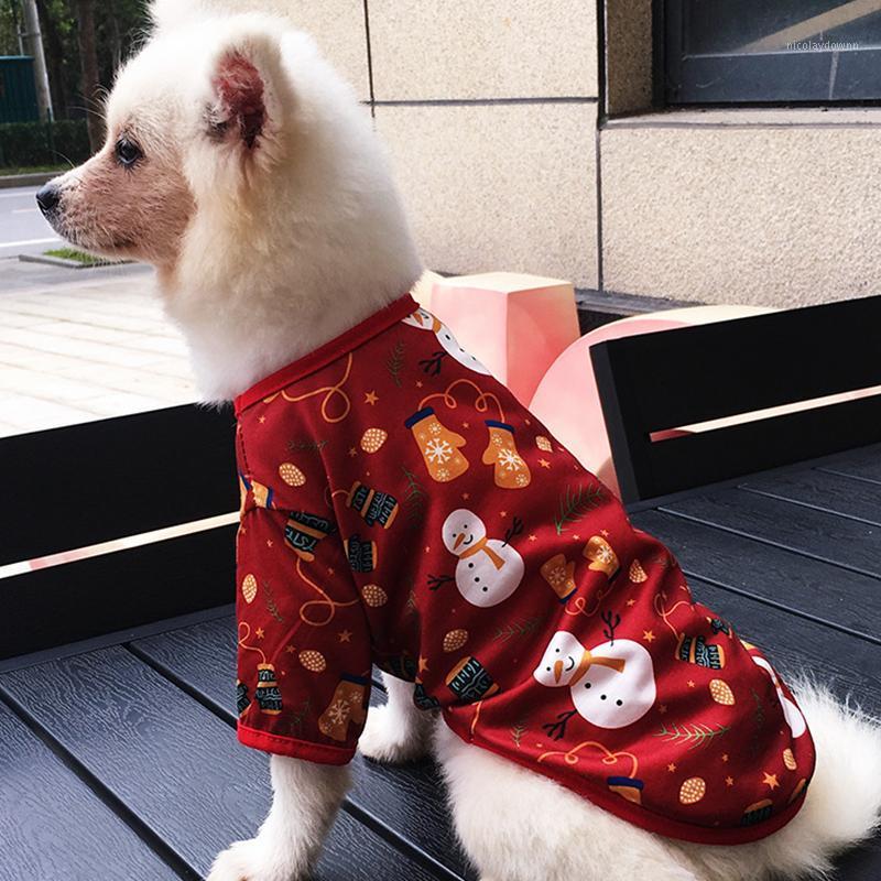 

Dog Apparel Christmas Series Elk Santa Claus Pattern Cat Clothing Party Puppy Kitten Costume Supplies Est