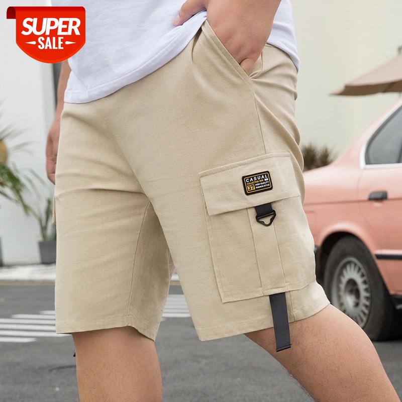 

Korea STYLE 28-50 Inch Men'S SHORTS Cargo 2021 Summer Casual Bigger Pocket Classic 95% Cotton Brand Male Short Pants Trouers #KZ6n, Black