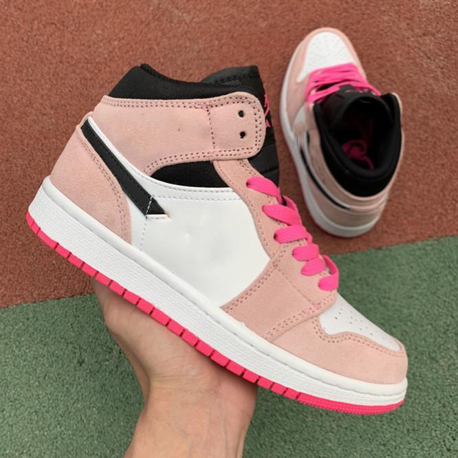 

Jumpm 1 Crimson Tint Shoes HYPER PINK BLACK schoenen 36-40 Sneakers women chaussures pour hightop, Bubble wrap packaging