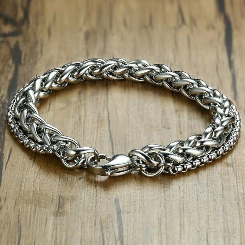 

Link, Chain Trendy Width Cuban Link Couple Titanium Stainless Steel Bracelet Women's Men's Bracelets On Hand Goth Jewelry 2021, Black