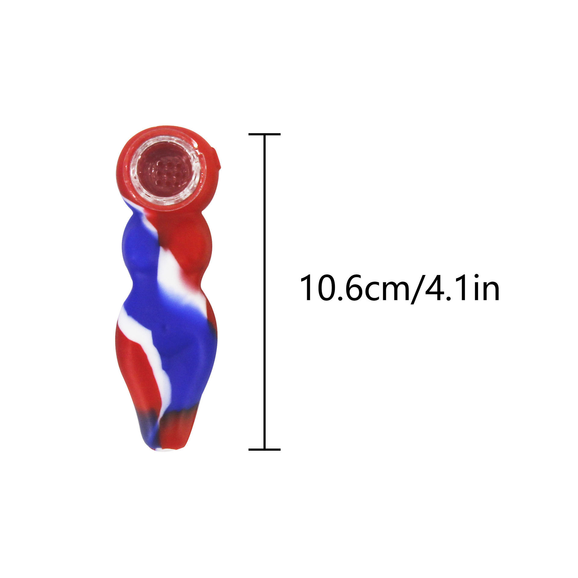 

4.1inches Food grade Silicone pipe naked female silica gel pipe smoke pipe