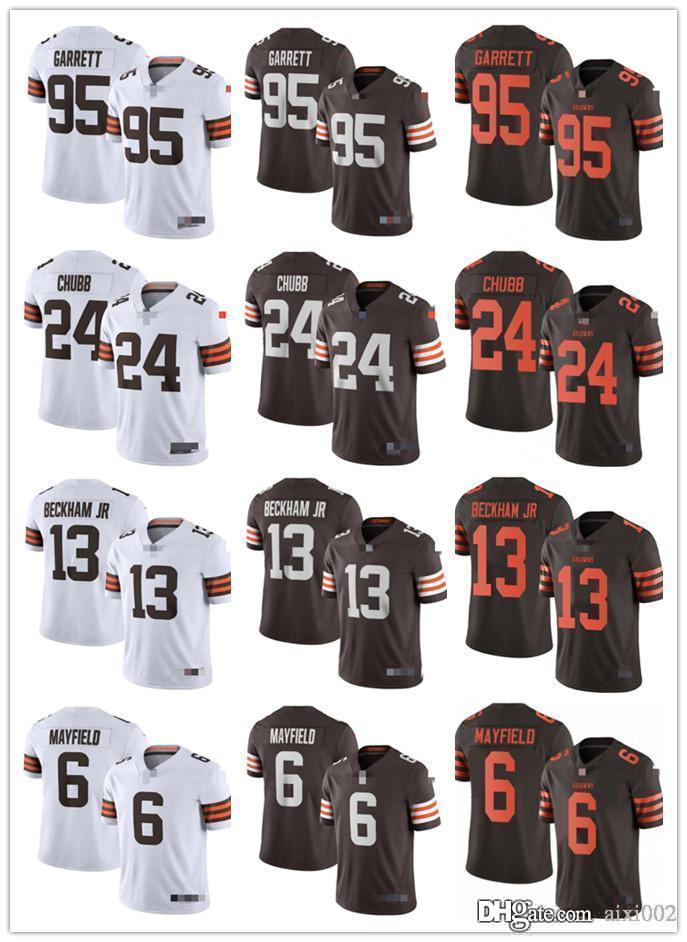 

Mens Womens Youth Cleveland Browns 13 Odell Beckham Jr White 6 Baker Mayfield Brown 95 Myles Garrett Football Jerseys 24 Nick Chubb, Black;red