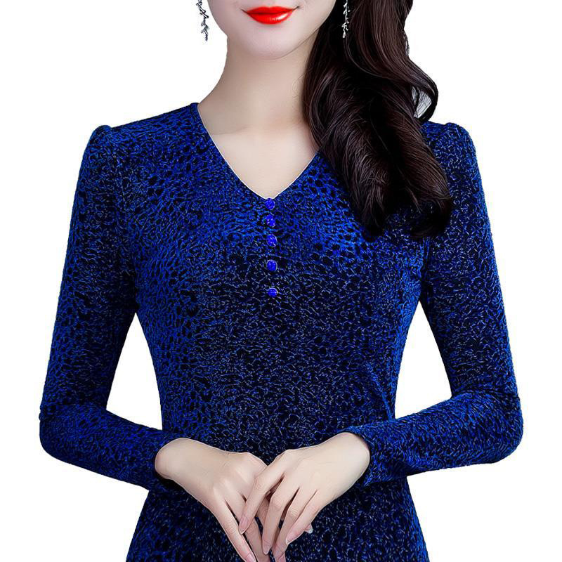 Women Spring Summer Style Lace Blouses Shirts Lady Casual Long Sleeve V-Neck Blusas Tops RR0023 210225Z