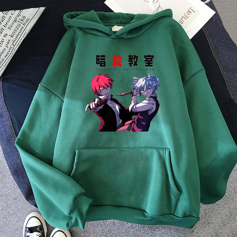 

Women's Hoodies & Sweatshirts Assassination Classroom Hoodie Women Gothic Winter Long Sleeve Japanese Anime Cartoon Harajuku Pullover Sweats, Black