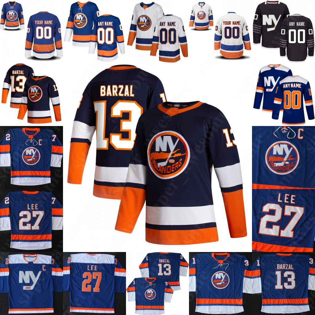 

Hockey Jersey Mathew Barzal Anders Lee 7 Eberle Jean-Gabriel Pageau Josh Bailey Brock Nelson Semyon Varlamov Anthony Beauvillier, Women royal