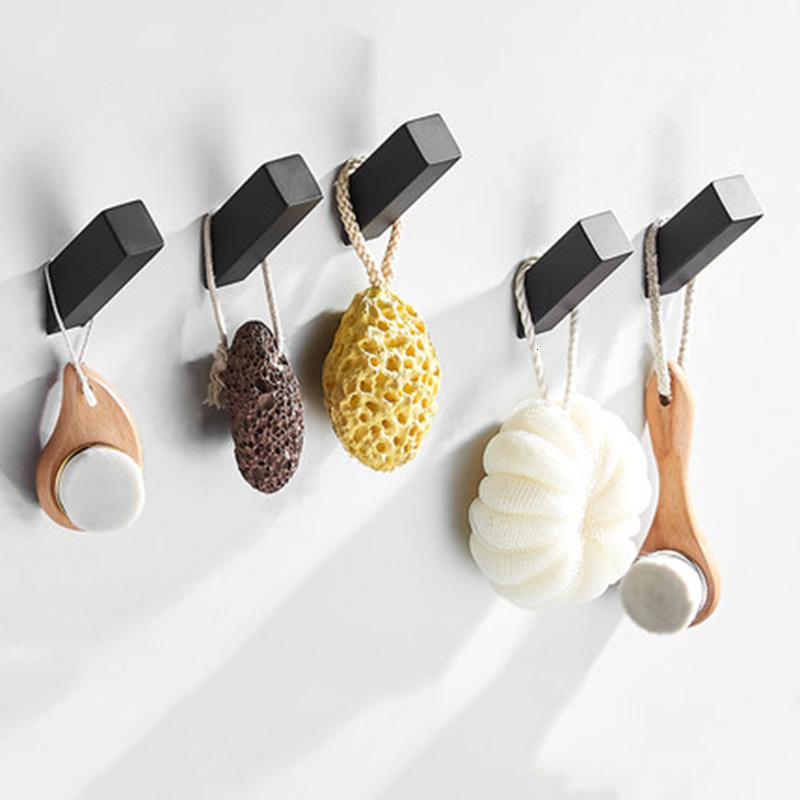 

2021 New Preto Ganchos Cozinha Parede De Ao Inoxidvel Para Chaves Casaco Toalha Robe Gancho Do Banheiro Rkda