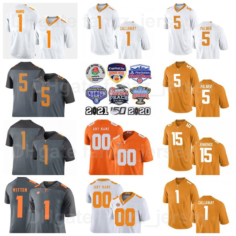 

NCAA Football Tennessee Volunteers College 1 Jason Witten Jersey Jalen Hurd Marquez Callaway 15 Jauan Jennings 27 Al Wilson 5 Joshua Palmer Orange Grey White Man