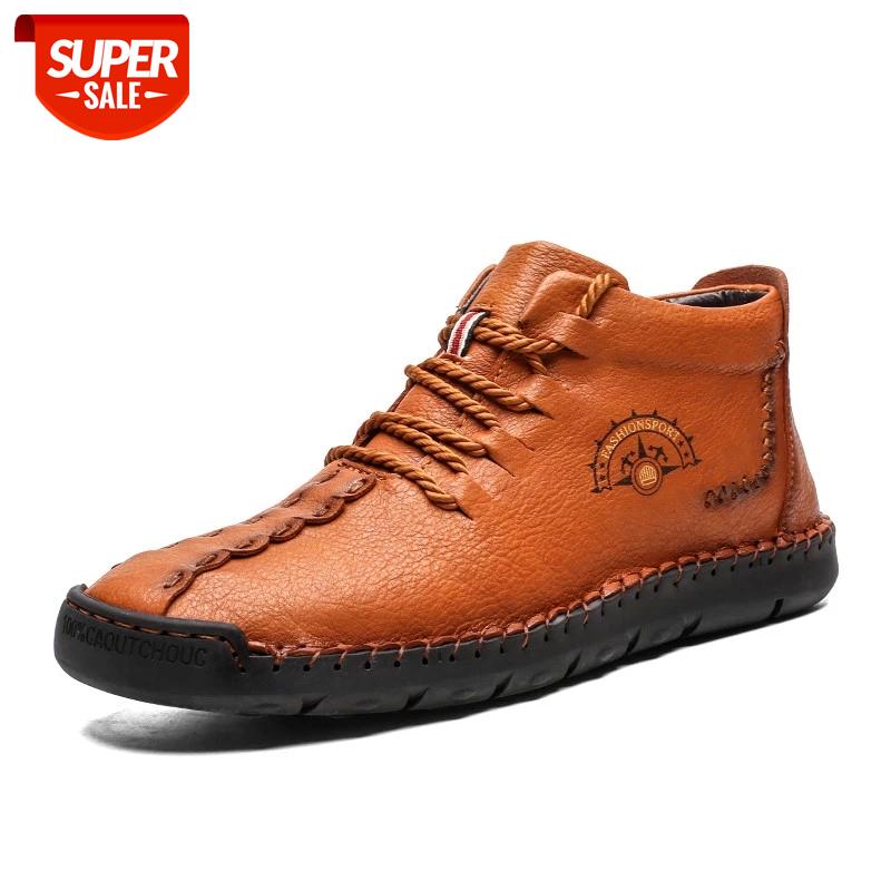 

2019 New Warm Mens Boots Working Tactical Boots Split Leather Ankle Plush Snow Lace-up Winter Shoes Plus Size 39-48 #gJ9G