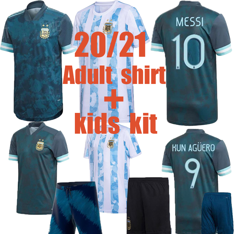 

Adult shirt Argentina soccer Jerseys 20 21 Copa home away Kids kit football MESSI DYBALA AGUERO LO CELSO MARTINEZ TAGLIAFICO uniforms, Black