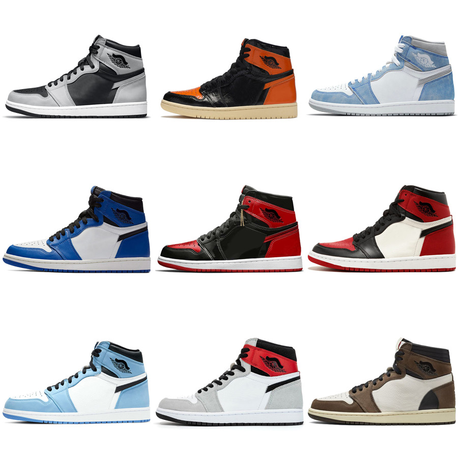 

2022 Release 1 High OG Bred Patent Shoes Travis Fragment Chicago Off University Blue White Hyper Royal Union Shattered Backboard UNC Mocha O, 20