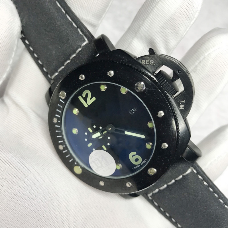 

Black dial Automatic Mechanical high quality luxury watch men self-winding sapphire glass Luminous leather strap
