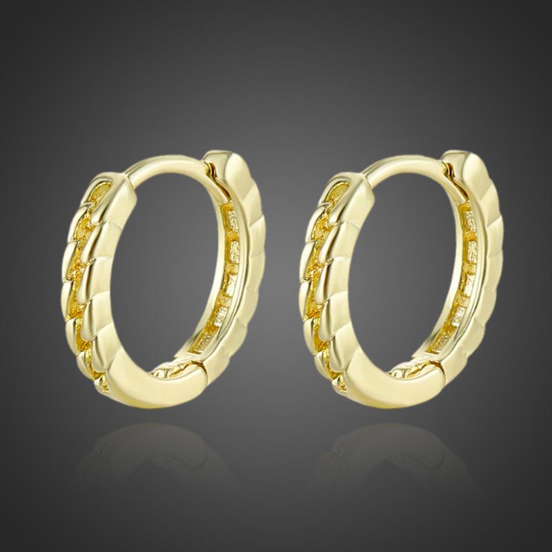 

Hoop & Huggie Simple Chain Crystal Earrings For Women 2021 Yellow Cubic Zirconia Rope Chunky Gold Hoops Girlfriend Gifts Korean Fashion