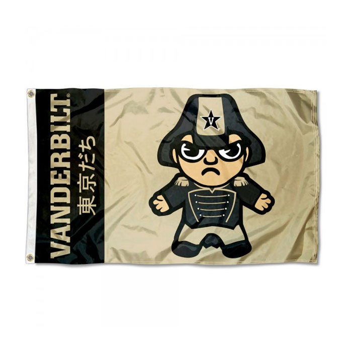

Vanderbilt Commodores Kawaii Tokyodachi Yuru Kyara Flag NCAA Team Flag 3x5Ft Double Stitched Banner 90x150cm Sports Festival Digital Printed