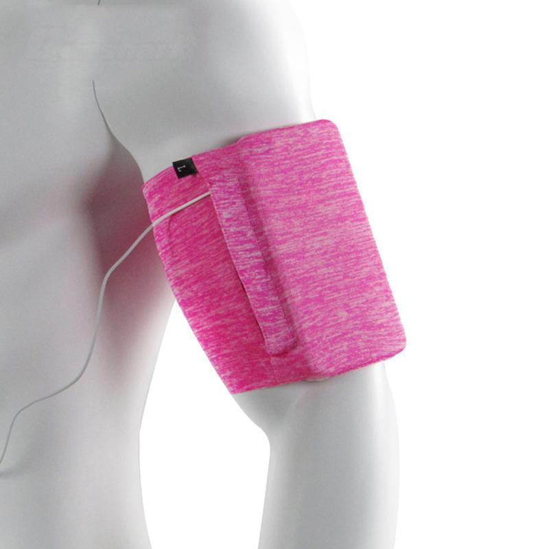 

Outdoor Bags Ultralight Zipper Pocket Running Arm Bag Wrist Pouch Men Women Gym Fitness Armband Wallet Sport Accessories, Rose red l