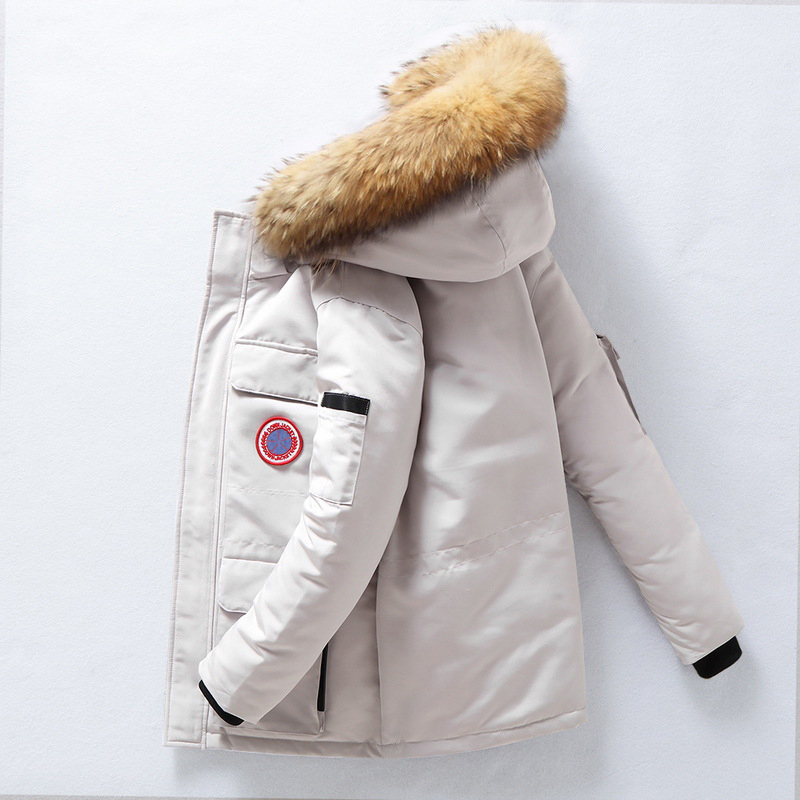 

Luxury brand men's down jacket Winter Jacket Men White Duck Down Coat Parkas Windproof Fur Hooded Collar Thicken Casual Man Waterproof Jacke, Black