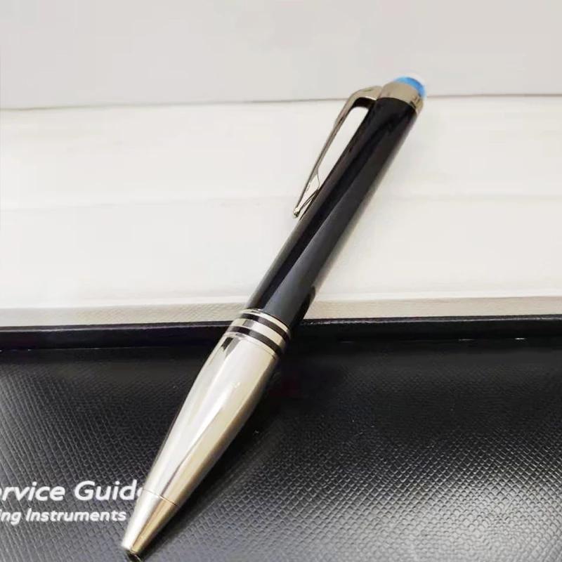 

Writing Supplies M luxury resin metal ballpoint pen translucent blue inlaid with gift roller ball pens