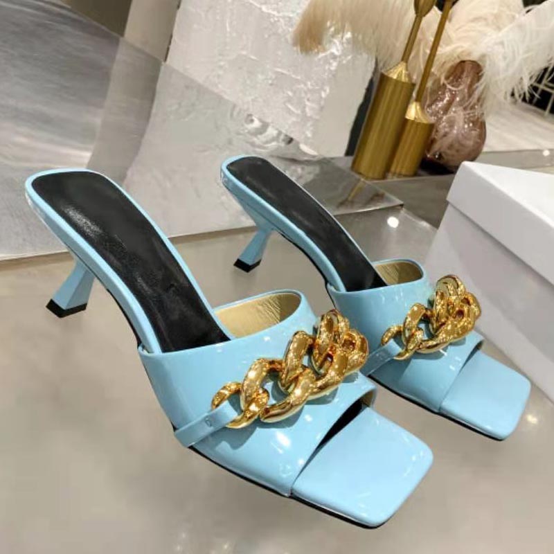 

Designer sandals fashionable summer mid-heel women's slippers comfortable and beautiful leather casual office shoes, Red