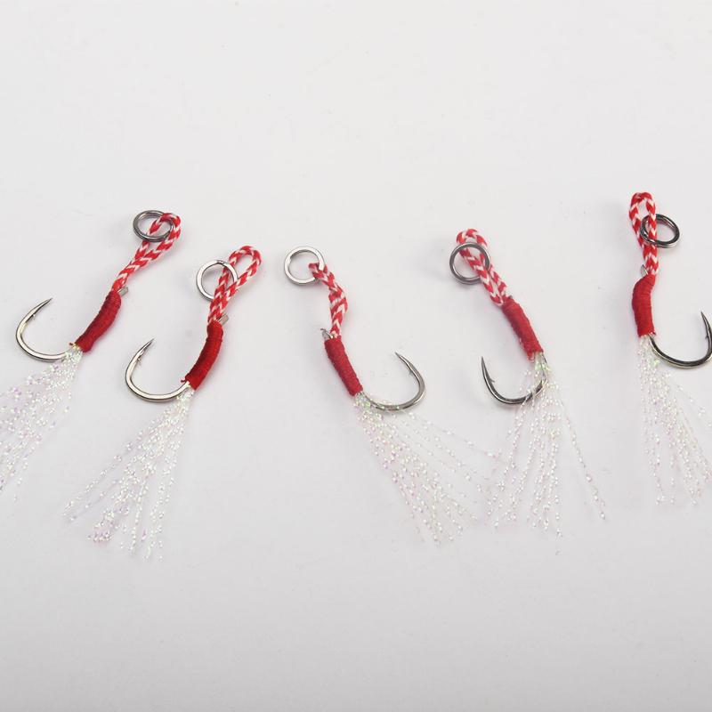 

Fishing Hooks Hi-carbon Assistent Hook 20KG/44Ib With Shining Line Braided PE Accessories #2