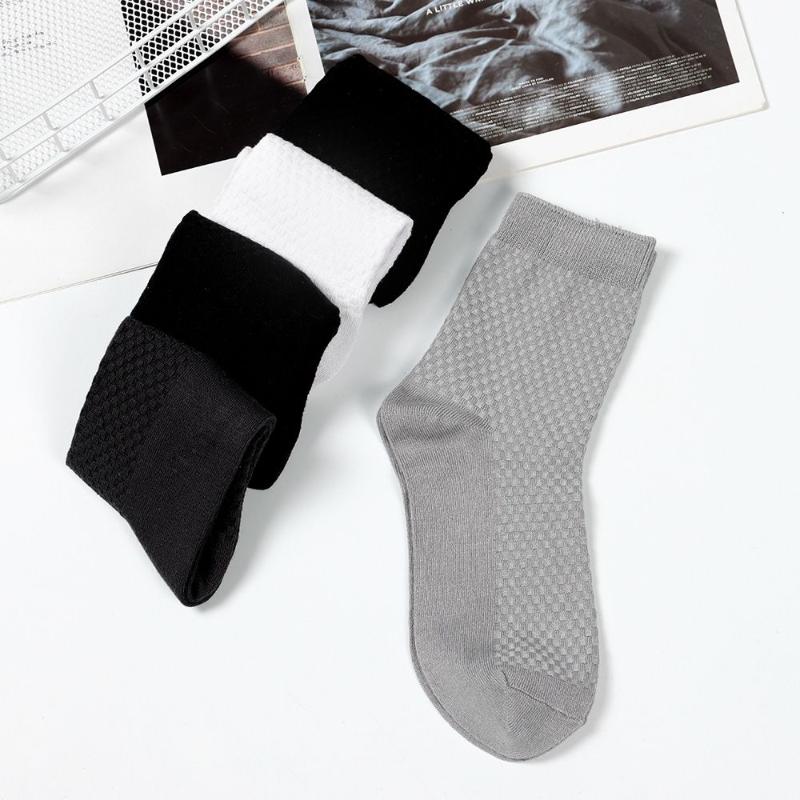 

Men's Socks Plus Size Style Breathable Business Black Men Cotton Bamboo Fiber High Long Sock