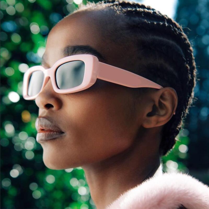 

Sunglasses 2021 Vintage Pink Square Cute Sexy Women's Rectangle Eyeglasses Optical Frames Glasses Lunette Soleil
