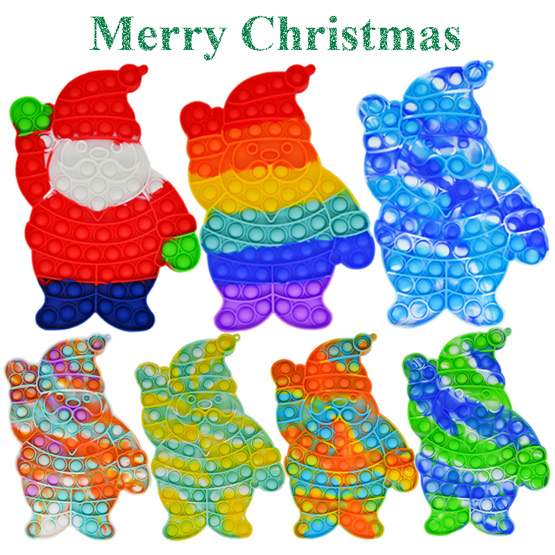 

Jumbo Santa Claus Pops Sensory Bubbles Popping Decompression Toys Fidget Dimple Popper Games Stress Relief Toy Squeeze Christmas Gift for Adult and Kids